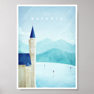 Póster Bavaria Vintage Travel Poster