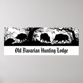 Póster Bavarian Hunting Lodge - Wildschwein Boar