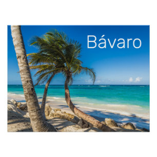 Póster Bavaro Beach Caribe República Dominicana Souvenir