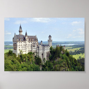 Póster Baviera Alemania de Neuschwanstein del castillo