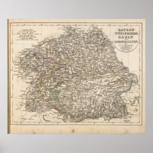 Póster Baviera, W � rttemberg, Baden, Hohenzollern
