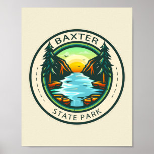 Póster Baxter State Park Maine Badge