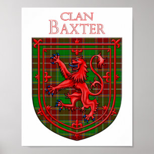 Póster Baxter Tartan Scottish Plaid Lion Rampant