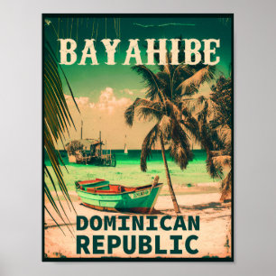Póster Bayahibe República Dominicana - Retro Viñeta 60