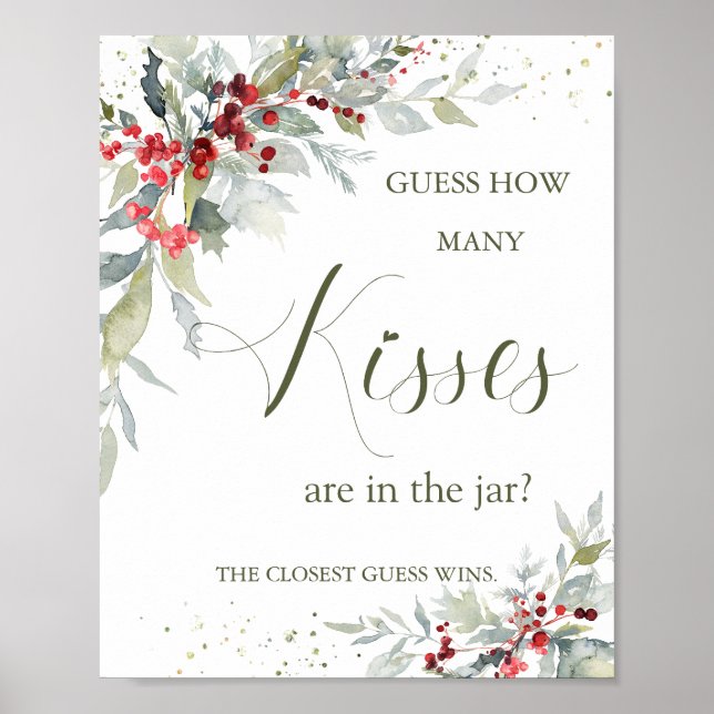 Póster Bayas Rojas Verdor Cuántos Besos en Tarro (Frente)