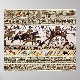 PÓSTER BAYEUX TAPESTRÍA DE DINAN, ATAQUE AL CASTILLO