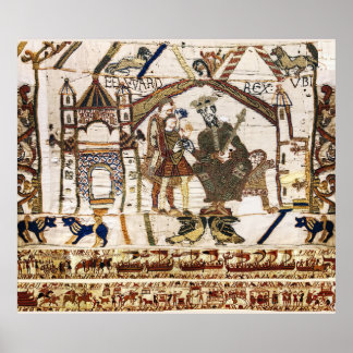 Póster BAYEUX TAPESTRÍA Rey Eduardo Confesor y Harold