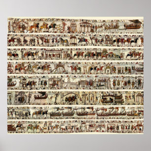 Póster BAYEUX TAPESTRY 1066 Battle of Hastings