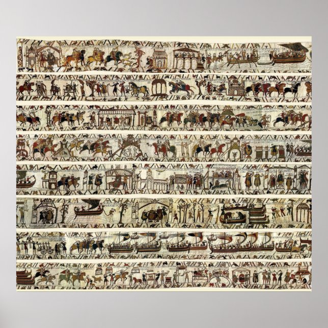 Póster BAYEUX TAPESTRY 1066 Battle of Hastings (Frente)