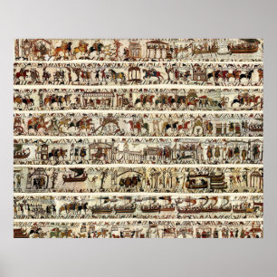 Póster BAYEUX TAPESTRY 1066 Battle of Hastings