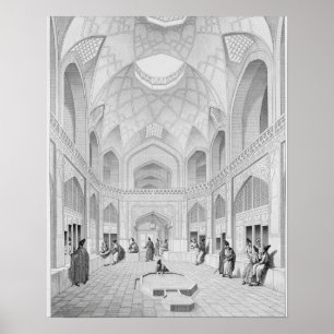 Póster Bazar de Adji Seid Hussein, en Kashan, del 'viaje