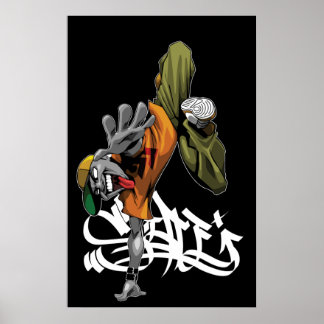 Póster BBOY pose poster con graf