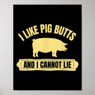 Póster Bbq Barbeque Grilling Me Gusta G Butts Y No Puedo