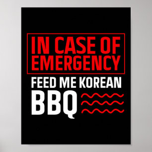 Póster Bbq coreano - Ventilador de comida coreano - Bbqs