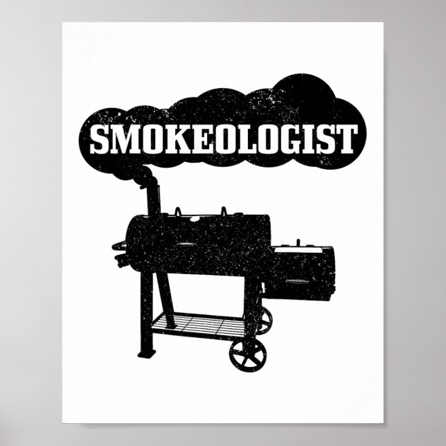 Póster Bbq Grilling Chef Fumador Funny Byrbec (Frente)
