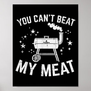 Póster Bbq No Puedes Ganar A Mi Carne Graciosa Barbacoa P