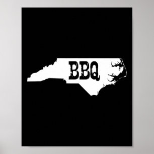 Póster Bbq Oficial De Carolina Del Norte - Camisetas De B