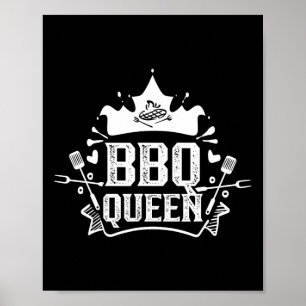 Póster Bbq Queen Grill Meat Byrbecuing Grilling Bbq