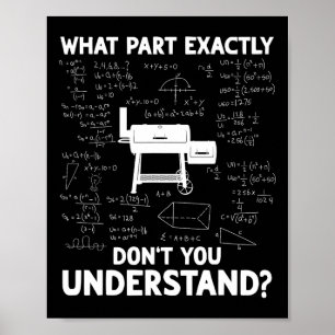 Póster Bbq Science Funny Bbq Meat Smoat Grill Da