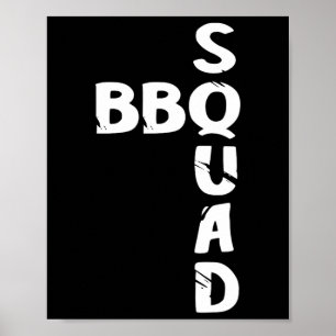 Póster Bbq Squad Smoll Pit Grill Master Grilling Team Pi