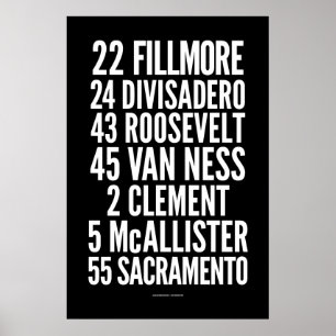 Póster BCL Vintage Classic San Francisco Scroll