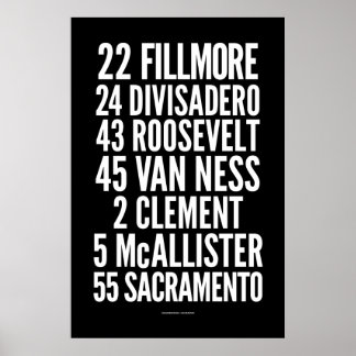 Póster BCL Vintage Classic San Francisco Scroll