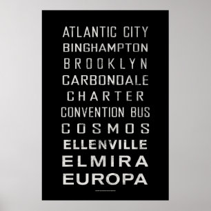 Póster BCL Vintage Subway Sign: Atlantic City