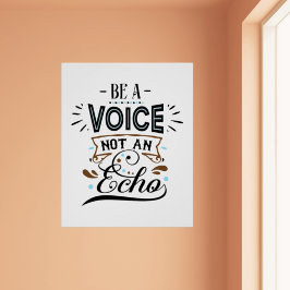 Póster Be A Voice Inspirational Word Art  Poster