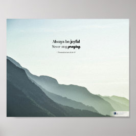 Póster Be Joyful (1 Thessalonians 5:16-17)
