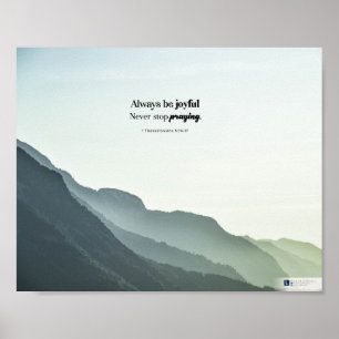 Póster Be Joyful (1 Thessalonians 5:16-17)