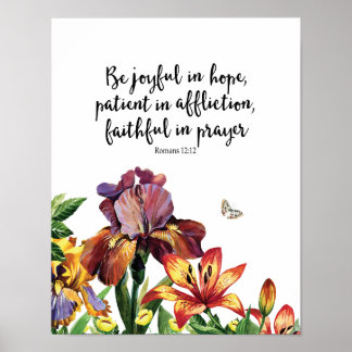 Póster Be Joyful in Hope,Patient in Affliction, Faithful