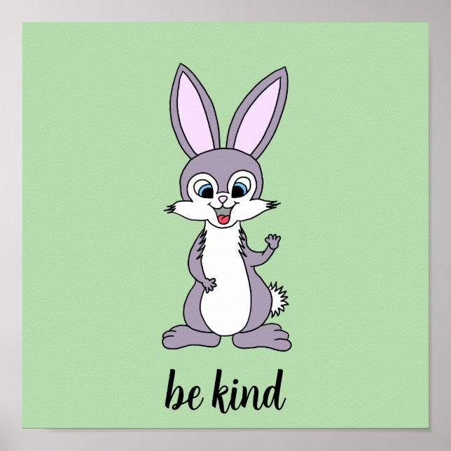 Póster "Be Kind" Bunny Poster (Frente)