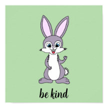 "Be Kind" Bunny Poster
