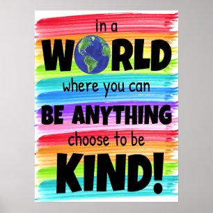 Póster Be Kind Classroom Poster