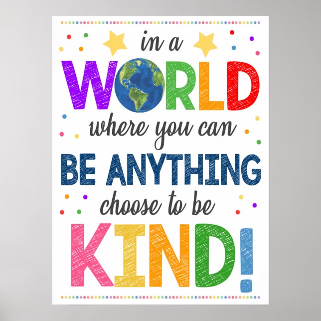 Póster Be Kind Classroom Poster (Frente)
