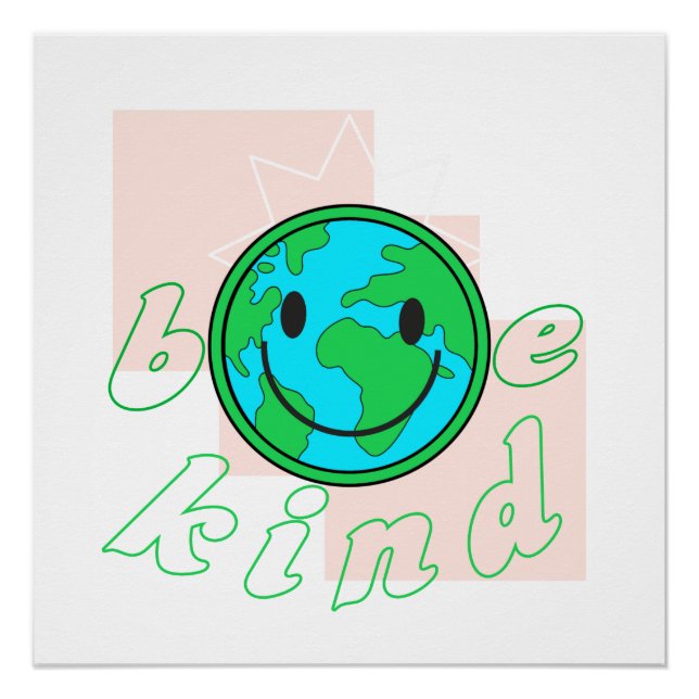 Póster Be kind ecological environment (Anverso)
