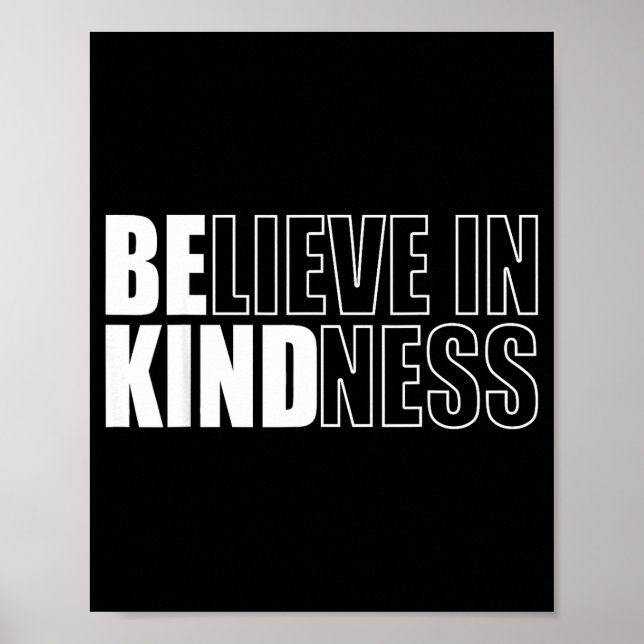 Póster Be Kind Insrational Kindness Motivational Quote Si (Frente)