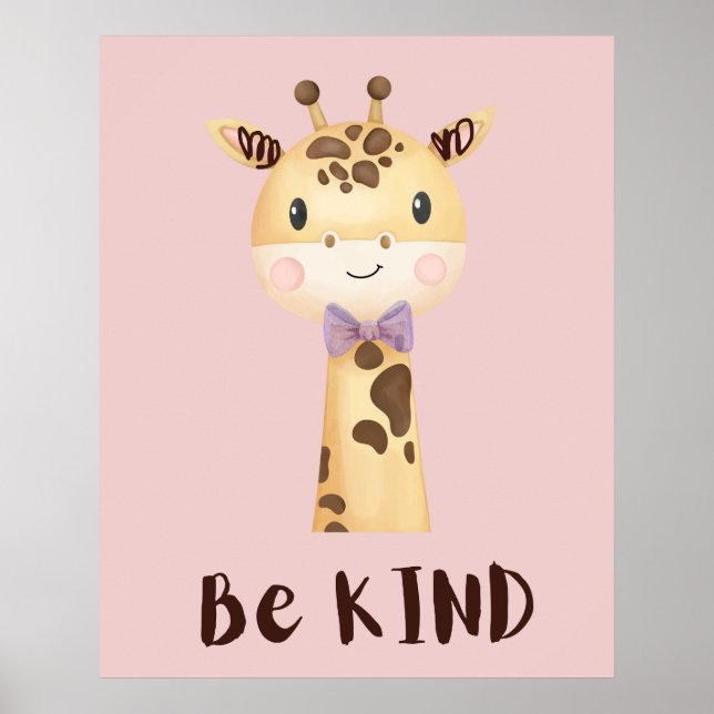 Póster Be Kind Little Giraffe (Frente)
