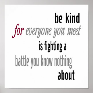 Póster Be Kind Poster