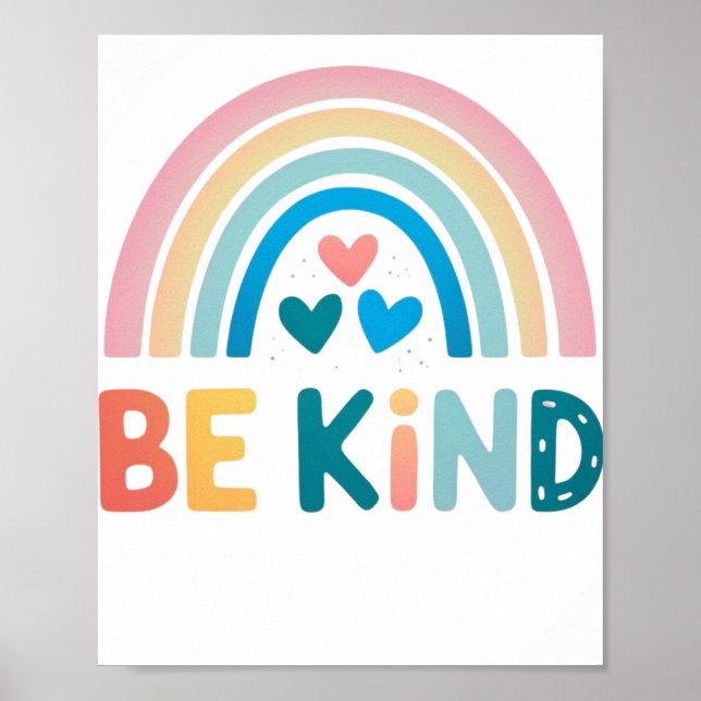 Póster Be Kind Rainbow (Frente)