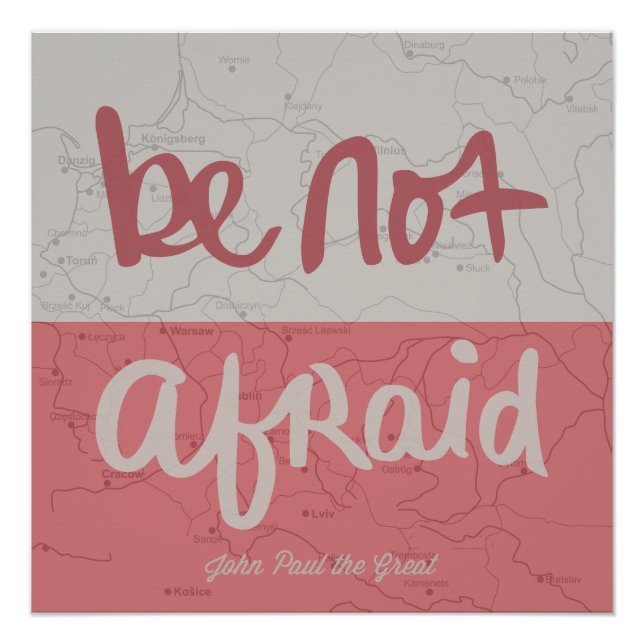 Póster Be not afraid (Anverso)