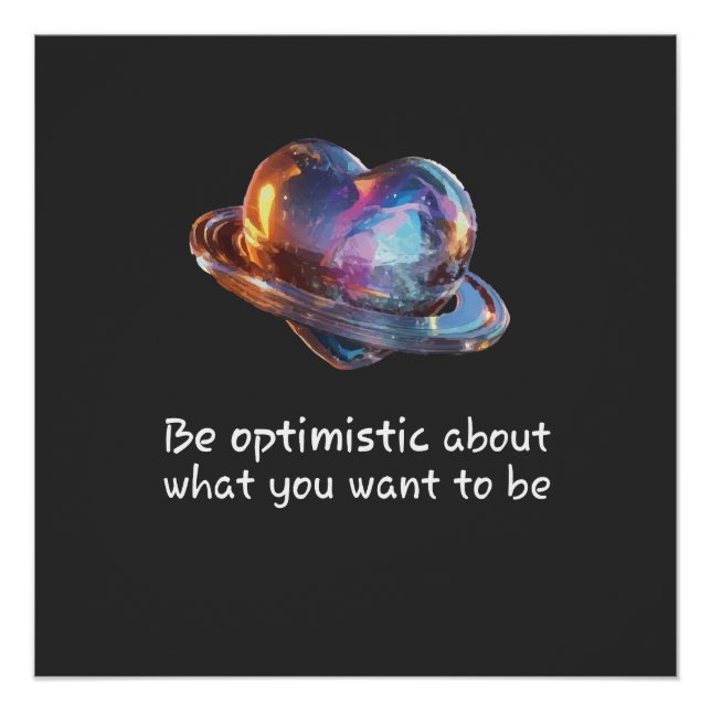 Póster Be Optimistic About What You Want to Be (Anverso)