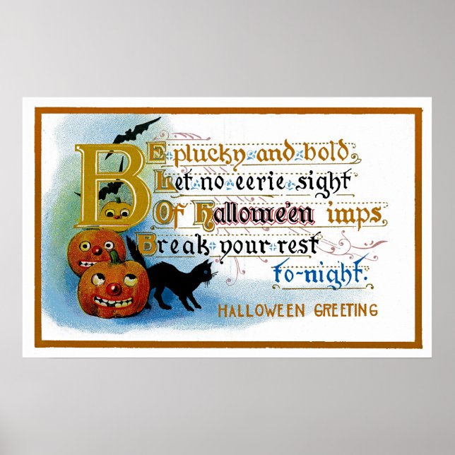 Póster Be Plucky and Bold en Halloween (Frente)