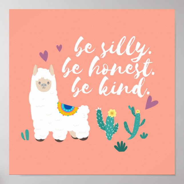Póster Be Silly Llama (Frente)