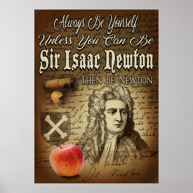 Póster Be Sir Isaac Newton (Frente)