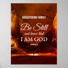 Póster BE STILL AND KNOW Psalm 46:10 Christian