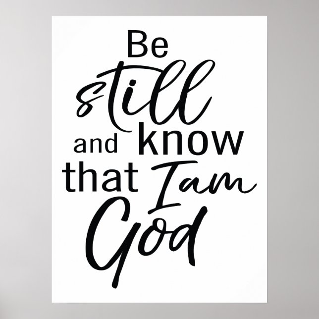 Póster Be Still And Know That I Am God (Frente)