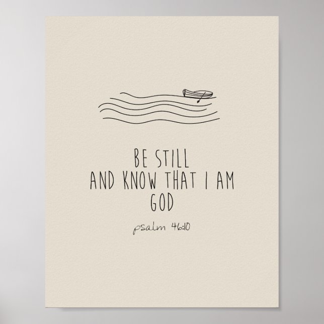 Póster Be still and know that I am God  (Frente)