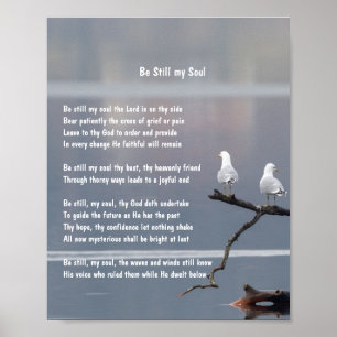 Póster Be Still My Soul Church Christian Hymn Art Poster