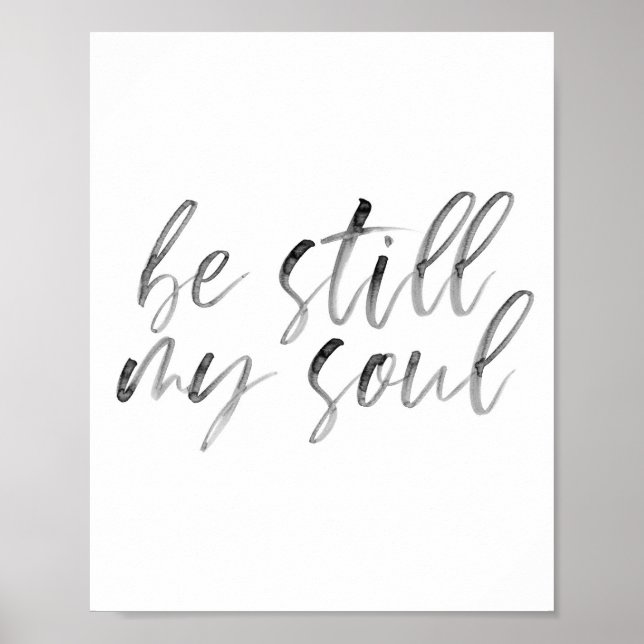 Póster Be Still My Soul Watercolor Script (Frente)
